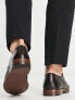 ASOS DESIGN derby lace up shoes in brown leather