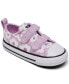 Toddler Girls Chuck Taylor All Star 2V Lo Floral Fastening Strap Casual Sneakers from Finish Line