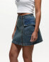 Good For Nothing denim mini skirt in blue wash Verwaschenes Blau, XS - EU 34 - фото #1