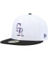 Фото #2 товара Men's White, Black Colorado Rockies Optic 59FIFTY Fitted Hat