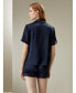 Фото #7 товара Women's 22 Momme Summer Short Silk Pajama Set for Women