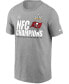 Фото #3 товара Men's Heathered Gray Tampa Bay Buccaneers 2020 NFC Champions Locker Room Trophy Collection T-shirt