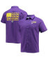 Men's PFG Purple LSU Tigers Slack Tide Camp Button-Up Shirt