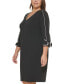 ფოტო #3 პროდუქტის Plus Size Bow-Trim Sheath Dress