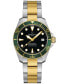 ფოტო #1 პროდუქტის Women's Swiss Automatic DS Action Diver Two-Tone Stainless Steel Bracelet Watch 38mm