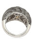 ფოტო #2 პროდუქტის Suzy Levian Sterling Silver Cubic Zirconia Roping Ring