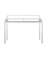 Office Desk With 2 Compartments And Tubular Metal Frame, White And Chrome