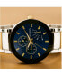 ფოტო #5 პროდუქტის Men's Futuro Two-Tone Stainless Steel Bracelet Watch 40mm