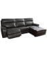 Фото #7 товара Hutchenson 114.5" 3-Pc. Zero Gravity Leather Sectional with 1 Power Recliner and Chaise, Created for Macy's