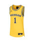 ფოტო #2 პროდუქტის Big Boys #1 Maize Michigan Wolverines Team Replica Basketball Jersey