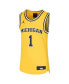 Big Boys #1 Maize Michigan Wolverines Team Replica Basketball Jersey