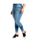 ფოტო #1 პროდუქტის Plus Size Contrast Stripe Skinny Jeans