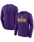 ფოტო #1 პროდუქტის Men's Purple Minnesota Vikings Big and Tall Wordmark Long Sleeve T-shirt