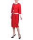 ფოტო #3 პროდუქტის Women's Elbow Sleeve Colorblocked Dress, 2 Piece Set