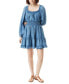 Фото #1 товара Women's Bailey Chambray Peasant Dress