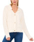 Фото #1 товара Women's Collared Cable-Knit Cardigan