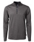 Tall Cutter Buck Virtue Eco Pique Micro Stripe Recycled Quarter Zip Jacket