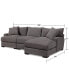 Фото #15 товара Rhyder 3-Pc. Fabric Sectional Sofa with Chaise, Created for Macy's