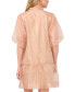 Women's Solid Organza Short-Sleeve Shift Dress