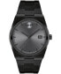 ფოტო #1 პროდუქტის Men's Quest Swiss Quartz Ionic Plated Black Steel 40mm Watch