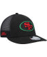 Фото #4 товара Men's Black San Francisco 49ers Black Excellence Collection Trucker Low Profile 9FIFTY Snapback Hat