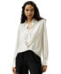 Фото #1 товара Hem Pleated Silk Blouse for Women