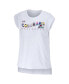 Women's White Colorado Avalanche Greetings From Muscle T-shirt