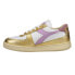 Фото #3 товара Diadora Mi Basket Low Metallic Dirty Lace Up Mens Gold, White Sneakers Casual S