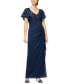 Фото #1 товара Embroidered Sequin Empire-Waist Dress
