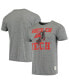 ფოტო #1 პროდუქტის Men's Heathered Gray Texas Tech Red Raiders Vintage-Like Logo Tri-Blend T-shirt