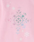 Фото #2 товара Toddler Snowflake-Print Long-Sleeve Shirt - Pink 5T