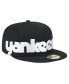 Фото #4 товара Men's Black New York Yankees Checkered Undervisor 59FIFTY Fitted Hat