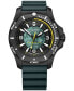 Men's I.N.O.X. Professional Diver Blue Green Rubber Strap Watch 45mm Gift Set