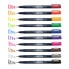 Tombow WS-BH-10P - Fine/Medium - 10 colours - Black,Blue,Green,Grey,Orange,Pink,Yellow - Bullet tip & Brush tip - Multicolor - Round