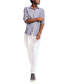 Фото #5 товара Men's Classic-Fit Long-Sleeve Button-Up Solid Linen Shirt