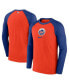 Men's Orange New York Mets Authentic Collection Game Raglan Performance Long Sleeve T-shirt
