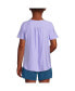 Girls Short Sleeve Active Curved Hem Tee Lavender cloud space dye, XXSmall - фото #2