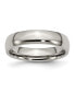 Фото #1 товара Titanium Polished 5 mm Half Round Wedding Band Ring