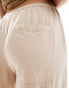 Фото #2 товара JJXX linen blend wide fit trouser in beige