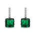 Original silver earrings with green zircons EA670WG
