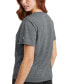 Champion's 280519 Women's Relaxed V-Neck T-Shirt, Color Gray, Size Large