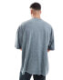 ASOS DESIGN extreme oversized t-shirt in washed blue