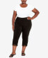 Plus Size Super Stretch Lace Capri Pants