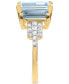 Фото #4 товара Кольцо Macy's Aquamarine & Diamond 14K Yellow Gold