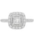 ფოტო #3 პროდუქტის Diamond Princess Double Halo Engagement Ring (1 ct. t.w.) in 14k White Gold