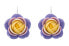 Фото #2 товара Colorful dangling earrings in the shape of Tammy flowers