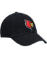 Фото #1 товара Men's Black Louisville Cardinals Vintage Clean Up Adjustable Hat