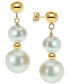 ფოტო #1 პროდუქტის Cultured Freshwater Pearl Dangle Drop Earrings (5 & 9mm) in 14k Gold