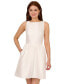 ფოტო #1 პროდუქტის Women's Mikado Boat-Neck Fit & Flare Dress