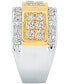 ფოტო #2 პროდუქტის Men's Diamond Ring (2 ct. t.w.) in Two-Tone 10k Gold & White Gold